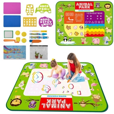 Woopie Mata Wodna Do Malowania 2W1 Xxl Dwustronna Zwierzęta