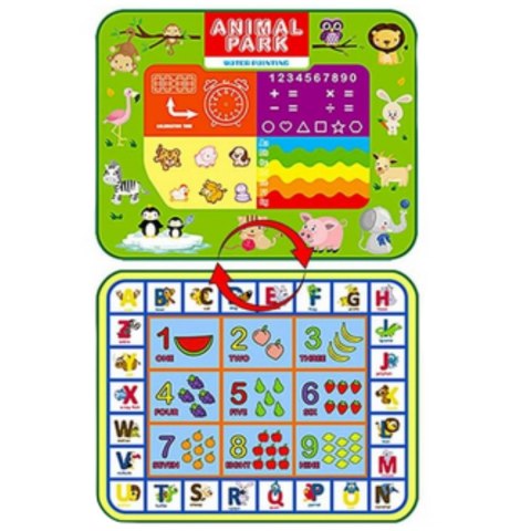 Woopie Mata Wodna Do Malowania 2W1 Xxl Dwustronna Zwierzęta