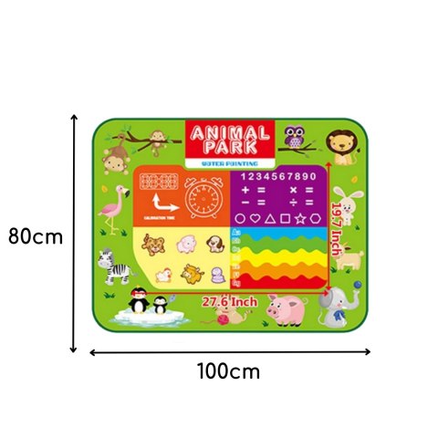 Woopie Mata Wodna Do Malowania 2W1 Xxl Dwustronna Zwierzęta