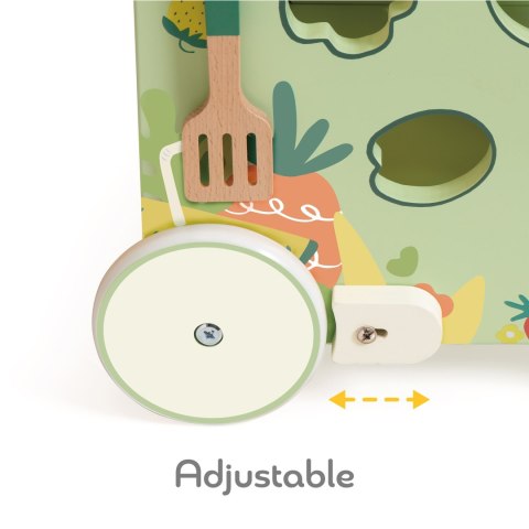 CLASSIC WORLD Drewniana Kuchnia 2w1 Pchacz Odkręcane Koła