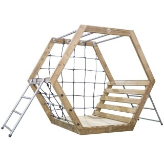 CLASSIC WORLD EDU Drewniany Plac Zabaw XXL Zestaw do Wspinaczki Heksagonalny