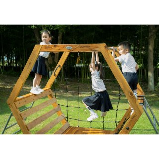 CLASSIC WORLD EDU Drewniany Plac Zabaw XXL Zestaw do Wspinaczki Heksagonalny