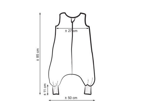 Śpiworek dla dzieci z nogawkami bawełniany ocieplany L 9-24 mcy TOG 2.5 - sówki kremowe