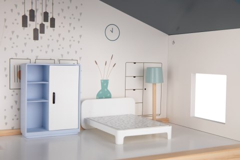 TOOKY TOY Duży Drewniany Domek dla Lalek + Figurki FSC