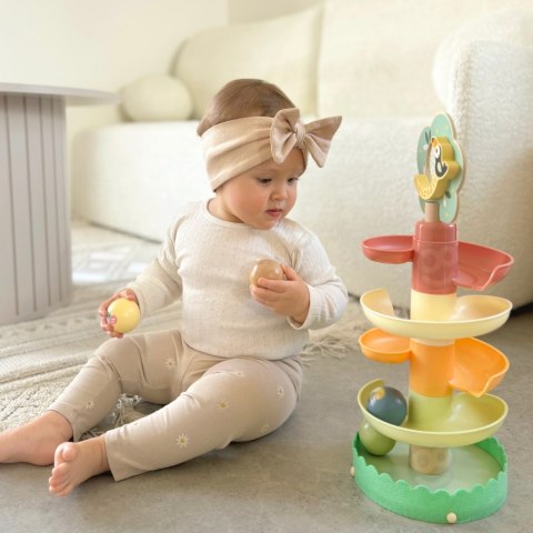 WOOPIE GREEN Drewniany Kulodrom Tor Kulkowy Sensoryczny Edukacyjny 6 el.