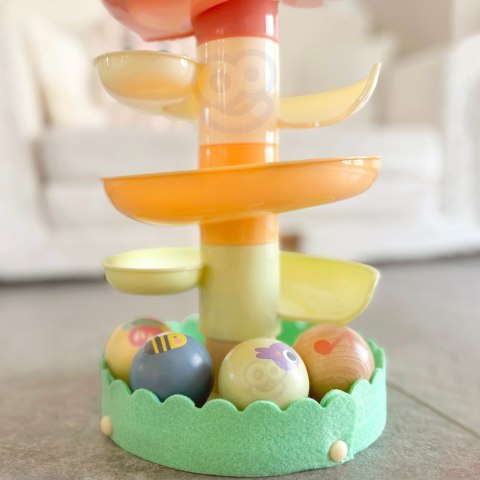 WOOPIE GREEN Drewniany Kulodrom Tor Kulkowy Sensoryczny Edukacyjny 6 el.