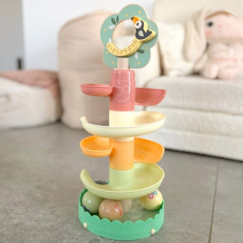 WOOPIE GREEN Drewniany Kulodrom Tor Kulkowy Sensoryczny Edukacyjny 6 el.