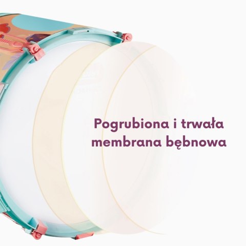 WOOPIE Perkusja Edukacyjna dla Dzieci 5 Bębnów 1 Talerz + Taboret z Motywem Zwierzątek