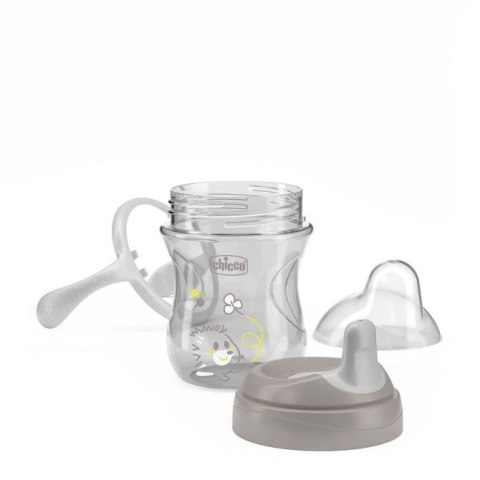 180646 KUBEK NIEKAPEK Z TWARDYM USTNIKIEM 200ML 6+ SZARY