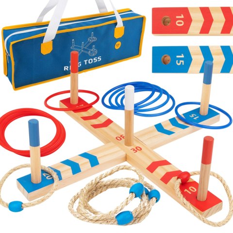 TOOKY TOY Drewniana Gra Fun Serso Zręcznościowa Ring Cross