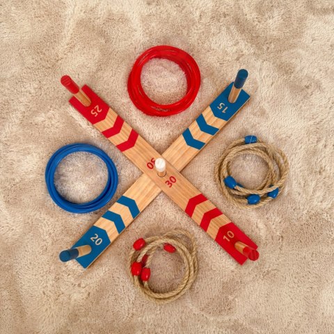 TOOKY TOY Drewniana Gra Fun Serso Zręcznościowa Ring Cross