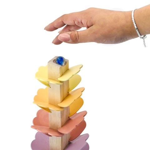 TOOKY TOY Drewniana Kolorowa Wieża Wirująca dla Dzieci
