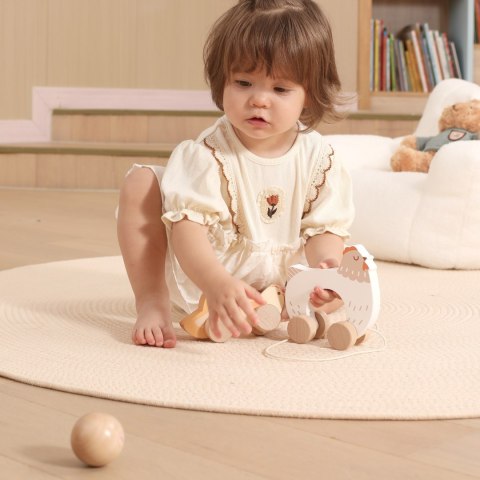 Viga Polarb Drewniana Kurka Z Pisklętami Do Ciągnięcia