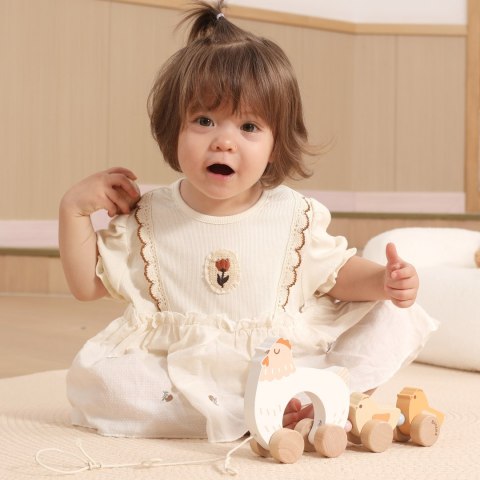 Viga Polarb Drewniana Kurka Z Pisklętami Do Ciągnięcia