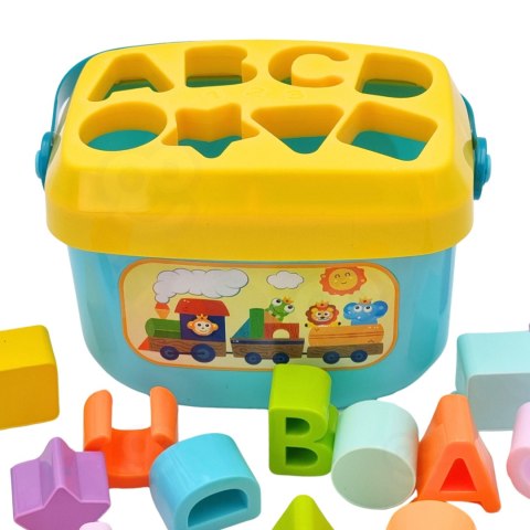 WOOPIE BABY Sorter 2w1 Skrzynka Walizka + Nauka Alfabetu i Kształtów