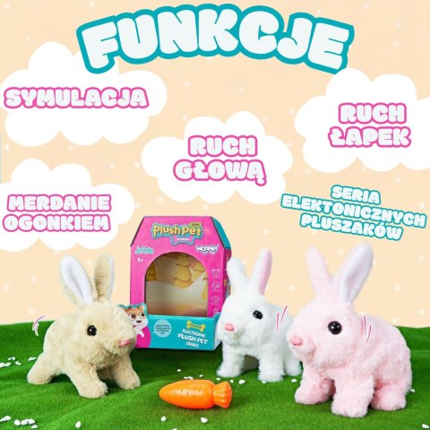 Woopie Króliczek Ineraktywny Pluszak Z Marchewką Biały