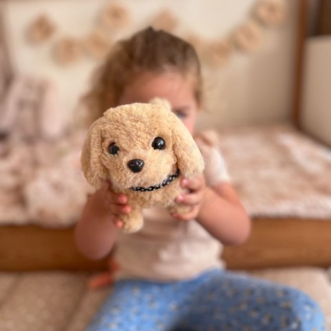 Woopie Piesek Interaktywny Pluszak Z Kością Bichon Golden Retriever