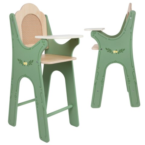 CLASSIC WORLD Drewniane Krzesełko Vintage do Karmienia dla Lalek