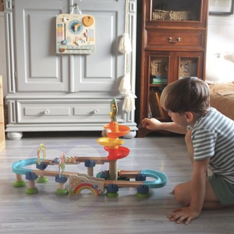 Tooky Toy Drewniany Muzyczny Tor Kulkowy Kulodrom 44 el.