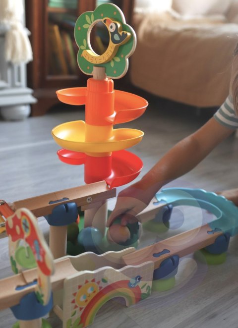 Tooky Toy Drewniany Muzyczny Tor Kulkowy Kulodrom 44 el.