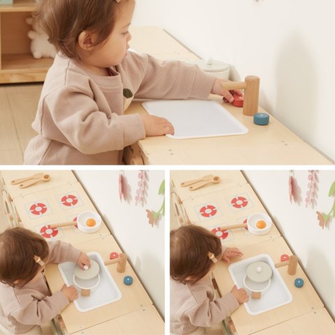 VIGA PolarB Drewniany Zestaw Kuchenny XL Pralka Kuchenka Zmywarka - Zielony