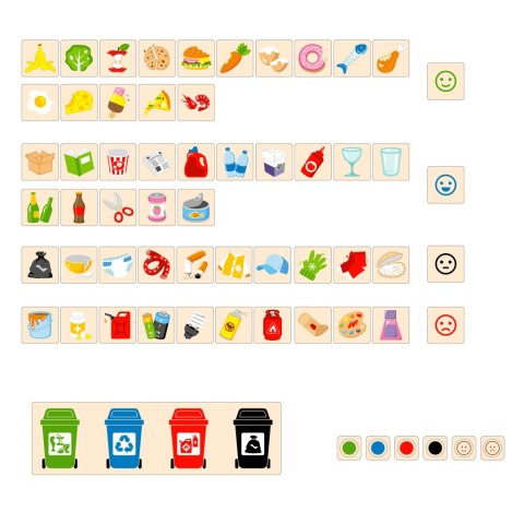 Viga Układanka Gra Edukacyjna Drewniana Do Nauki Sortowania Śmieci