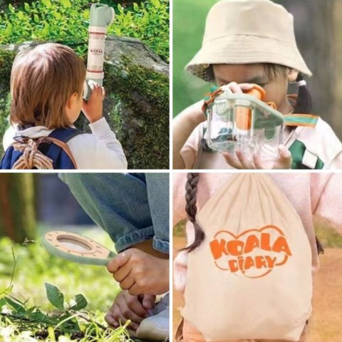 WOOPIE Discovery Zestaw Małego Odkrywcy Lornetka Kompas Siatka na Owady Motyle Latarka