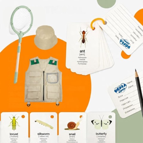 WOOPIE Discovery Zestaw Małego Odkrywcy Lornetka Kompas Siatka na Owady Motyle Latarka