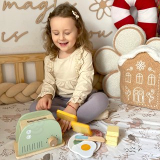 WOOPIE GREEN Drewniany Toster Zestaw Śniadaniowy z Akcesoriami 14 el. FSC