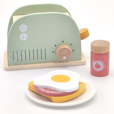 WOOPIE GREEN Drewniany Toster Zestaw Śniadaniowy z Akcesoriami 14 el. FSC