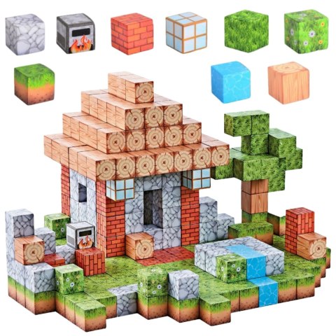 WOOPIE Klocki Magnetyczne Konstrukcyjne Świat Klocków 108 el.