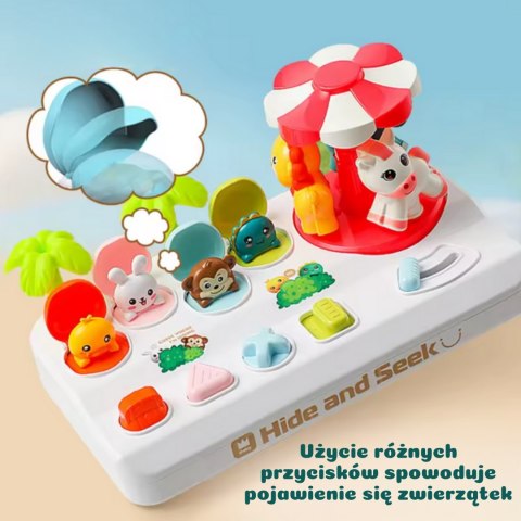 Woopie Baby Wyskakujące Zwierzątka Pop Up Karuzela Zabawka Interaktywna