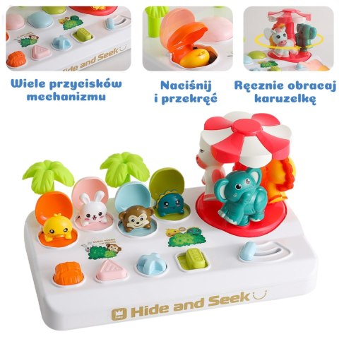 Woopie Baby Wyskakujące Zwierzątka Pop Up Karuzela Zabawka Interaktywna