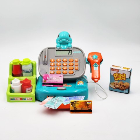 Woopie Kasa Sklepowa Z Półką Dino Niebieski