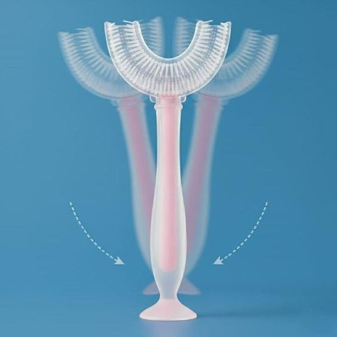 2322 SZCZOTECZKA SILIKONOWA "U" DO ZĘBÓW RÓŻOWA BL232