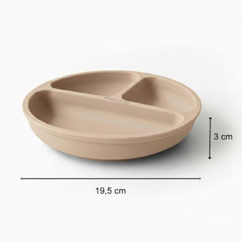 5880 TALERZYK 3-DZIELNY Z PRZYSSAWKAMI BEŻOWY BL588