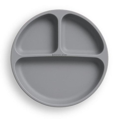 5903 TALERZYK 3-DZIELNY Z PRZYSSAWKAMI CIEMNO SZARY BL590