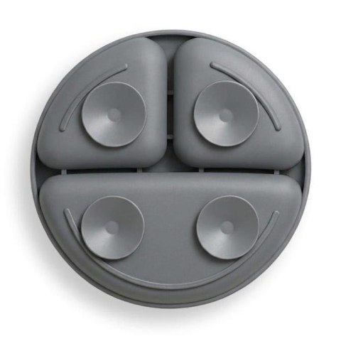 5903 TALERZYK 3-DZIELNY Z PRZYSSAWKAMI CIEMNO SZARY BL590