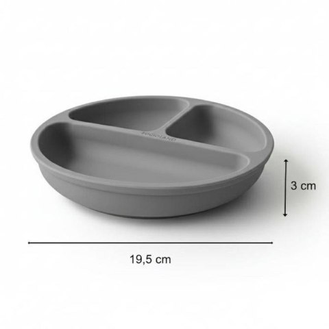 5903 TALERZYK 3-DZIELNY Z PRZYSSAWKAMI CIEMNO SZARY BL590