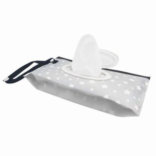 8126 ETUI NA CHUSTECZKI NAWILŻANE SZARE GWIAZDKI BL812