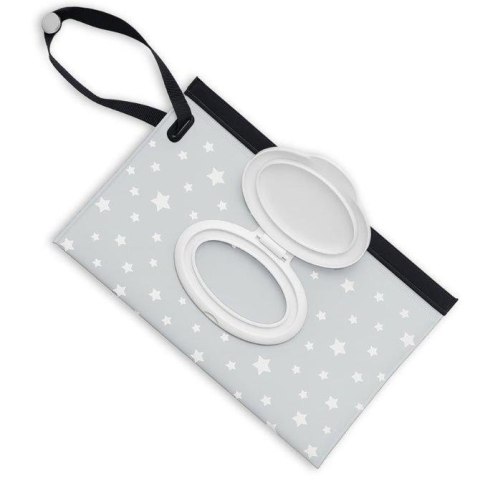 8126 ETUI NA CHUSTECZKI NAWILŻANE SZARE GWIAZDKI BL812