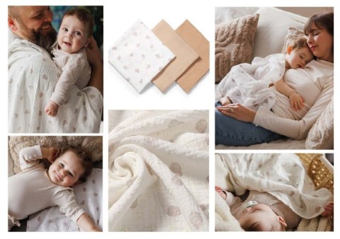 828/02 PIELUSZKI MUŚLINOWE MARSZCZONE SUPER MIĘKKIE BEŻOWE