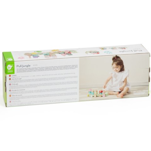 Classic World Montessori Kolejka Gąsienica Drewniana Układanka