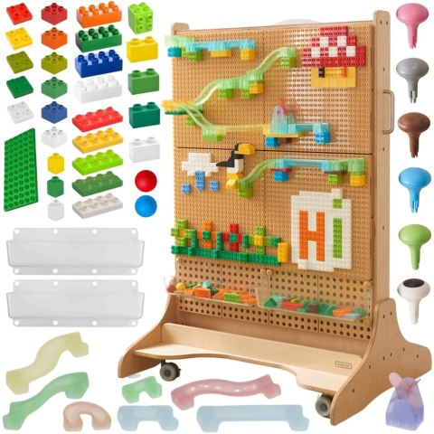 MASTERKIDZ Drewniana Tablica STEM Wolnostojąca + Akcesoria