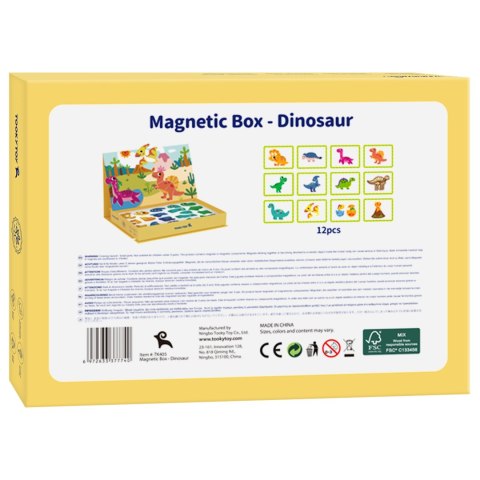 Tooky Toy Układanka Magnetyczna Dinozaury Puzzle