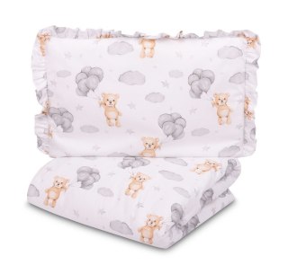 POŚCIEL 2-ELEMENTOWA TEDDY SZARY 100X135 CM