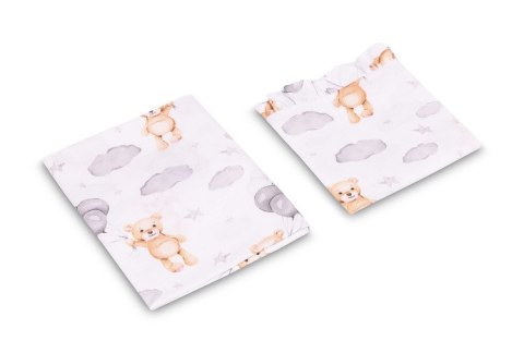 POŚCIEL 2-ELEMENTOWA TEDDY SZARY 100X135 CM