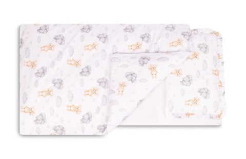 POŚCIEL 2-ELEMENTOWA TEDDY SZARY 100X135 CM