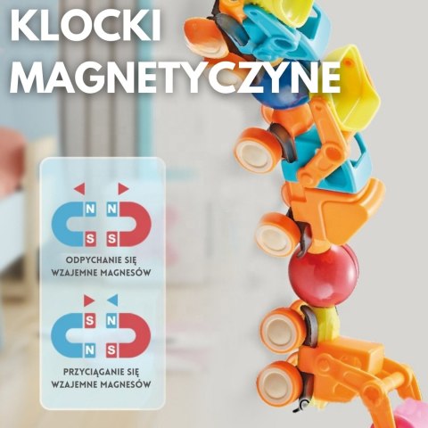 Woopie Magnetyczne Klocki Konstrukcyjne Pojazdy 52 El.